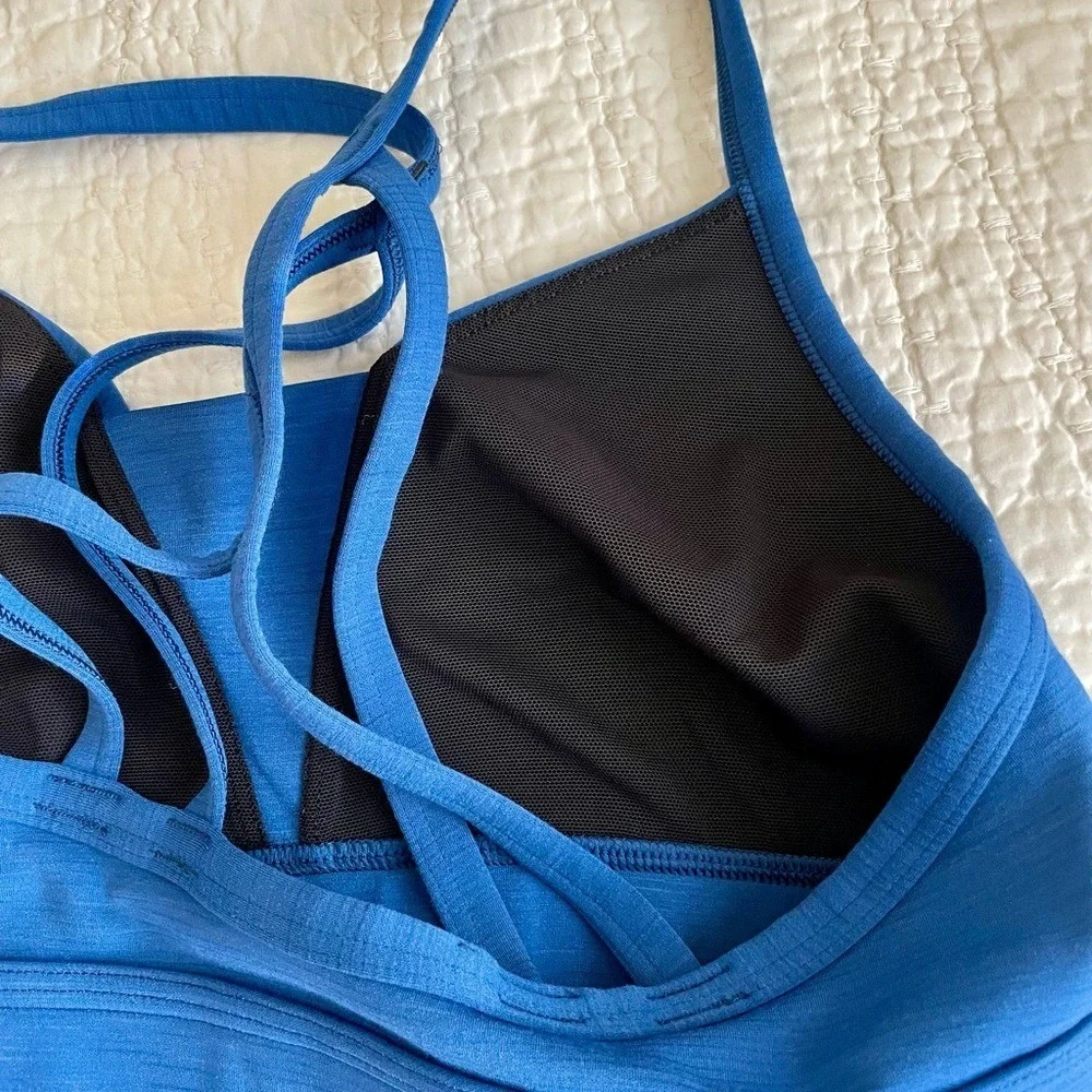 Sweaty Betty Yoga Bra Top Womens Size Small Blue Workout Pilates Running Sports